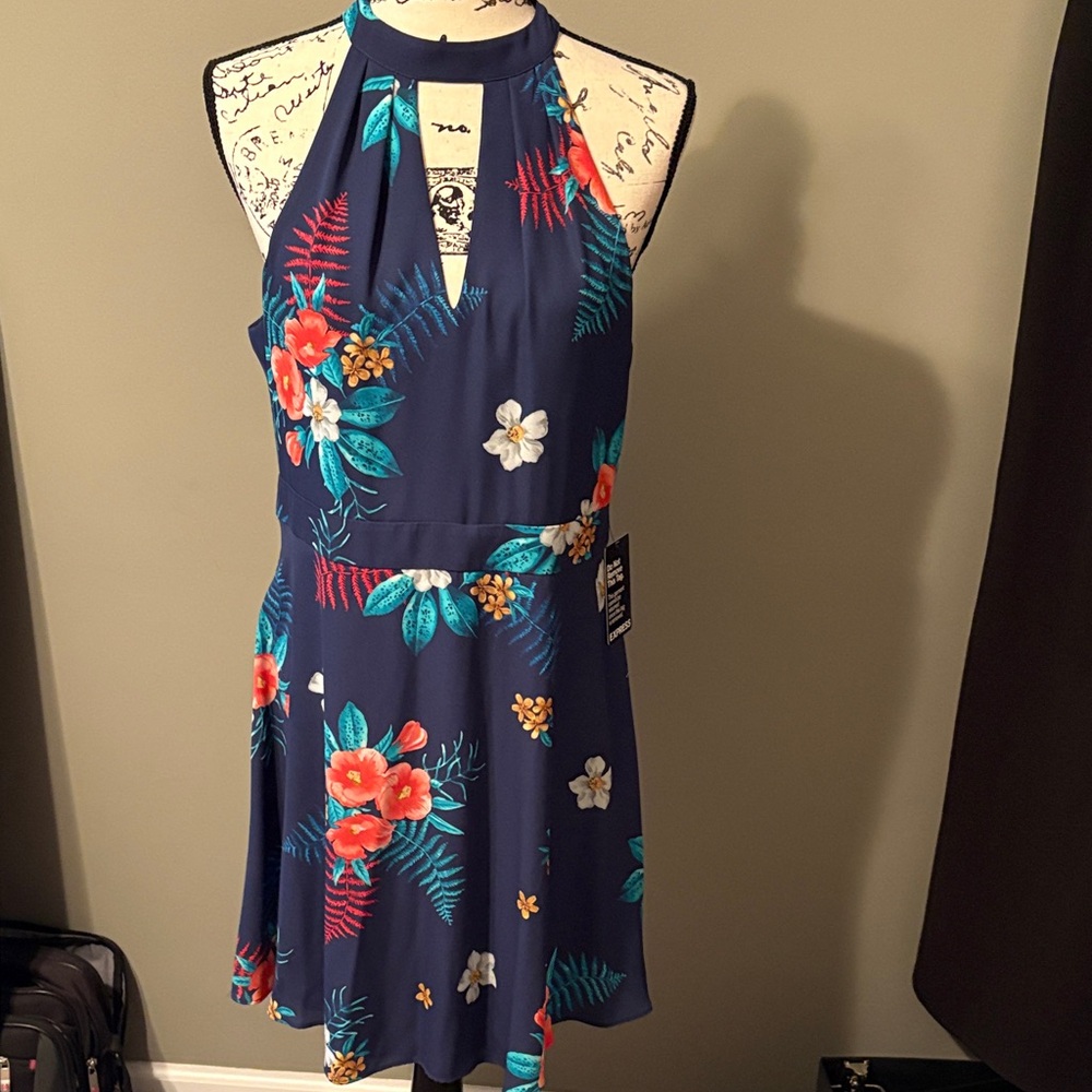 Express Floral Halter Dress